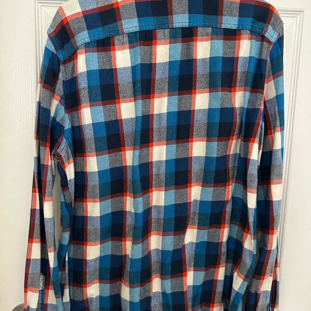 Men's Blue and Red Plaid Shirt - Picture 2 of 2